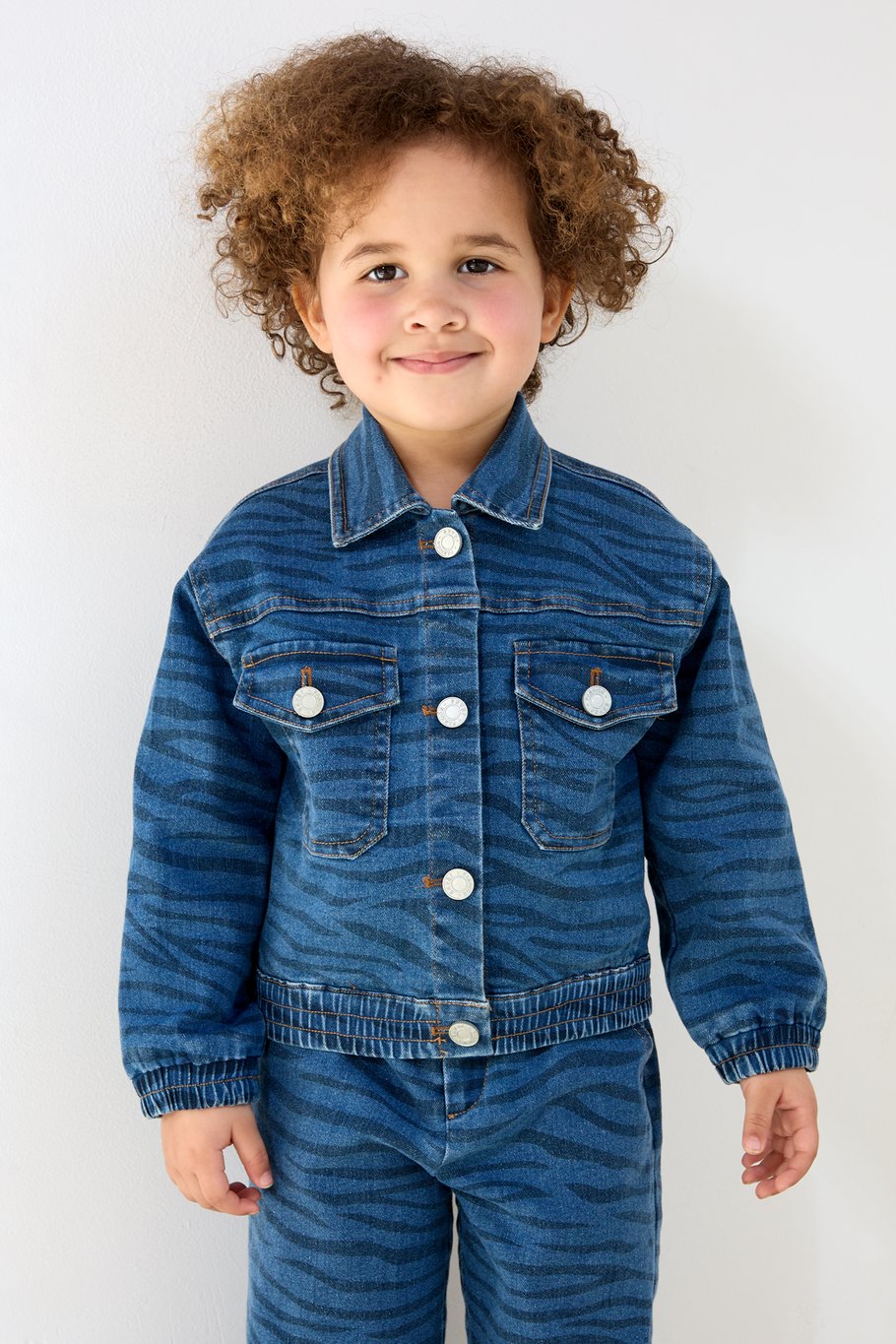 Twinning zebra style jacket child 8 years - Blue Picture2